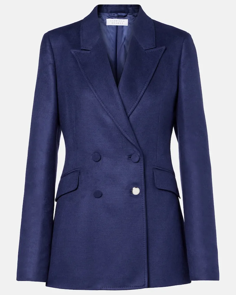 Gabriela Hearst Blazer Stephanie aus Seide Blau