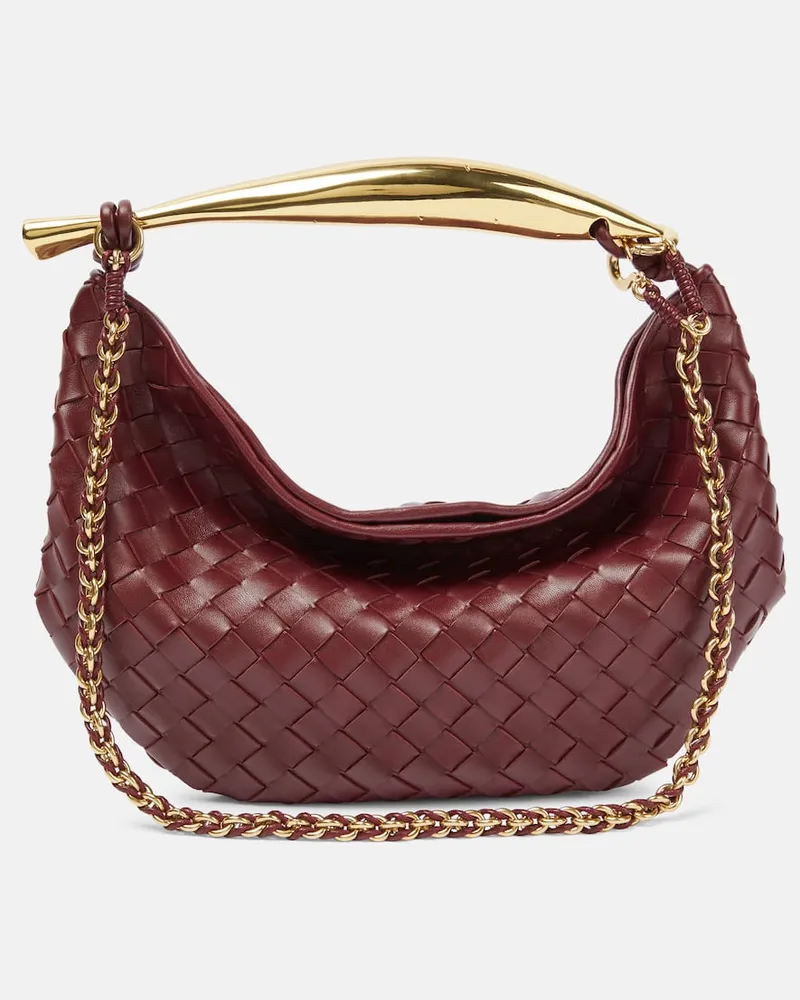 Bottega Veneta Tote Bag Sardine Chain aus Leder Rot
