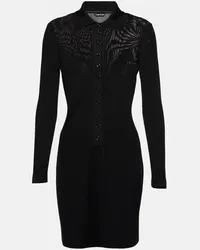 Tom Ford Polokleid aus Rippstrick Schwarz