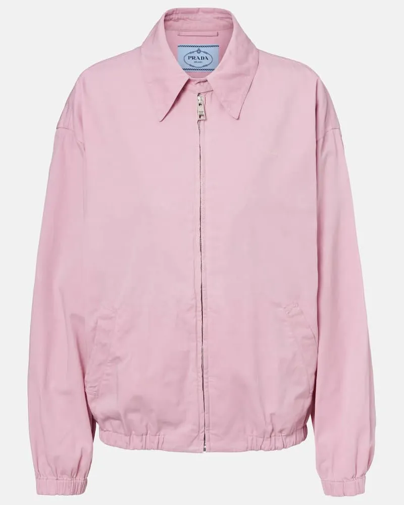 Prada Jacke aus Baumwoll-Gabardine Pink