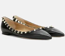 Ballerinas Rockstud aus Leder