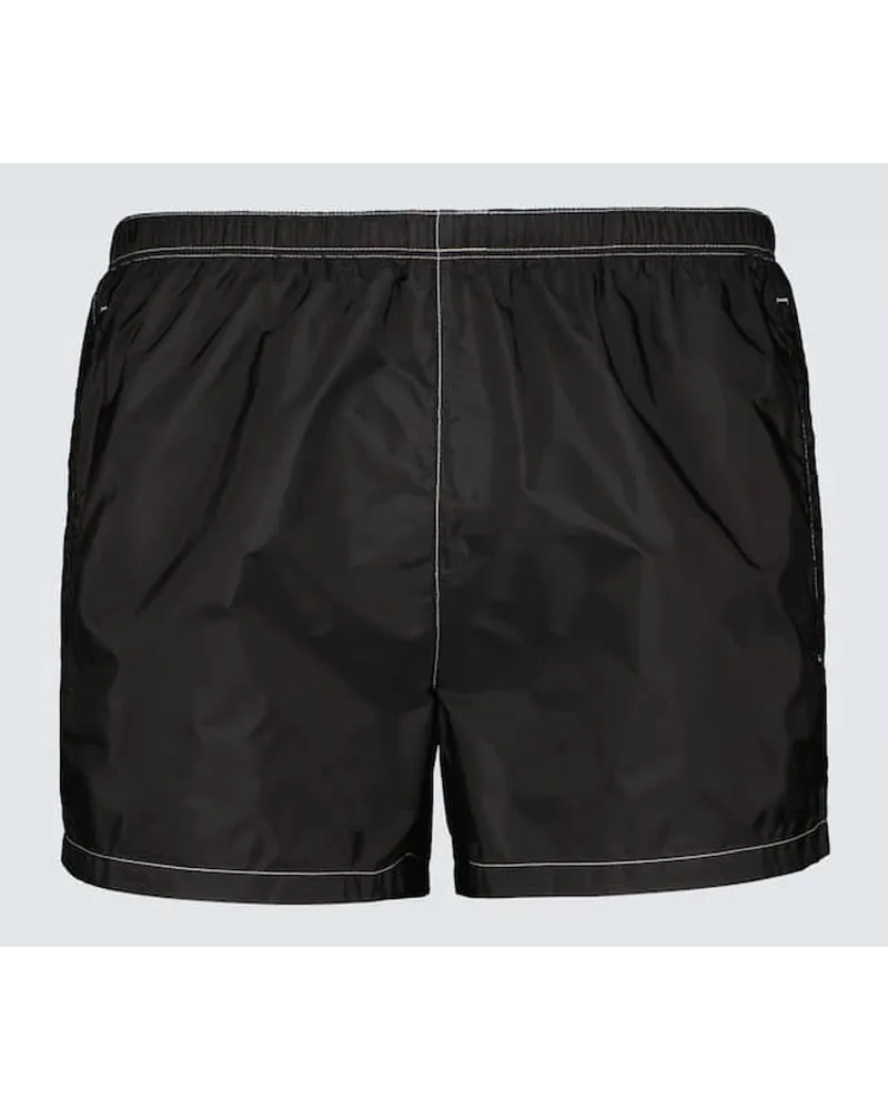 Prada Badeshorts aus Re-Nylon Schwarz