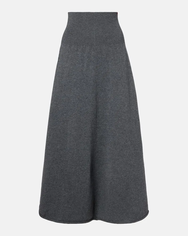 extreme cashmere Maxirock N°388 Ease aus einem Kaschmirgemisch Grau