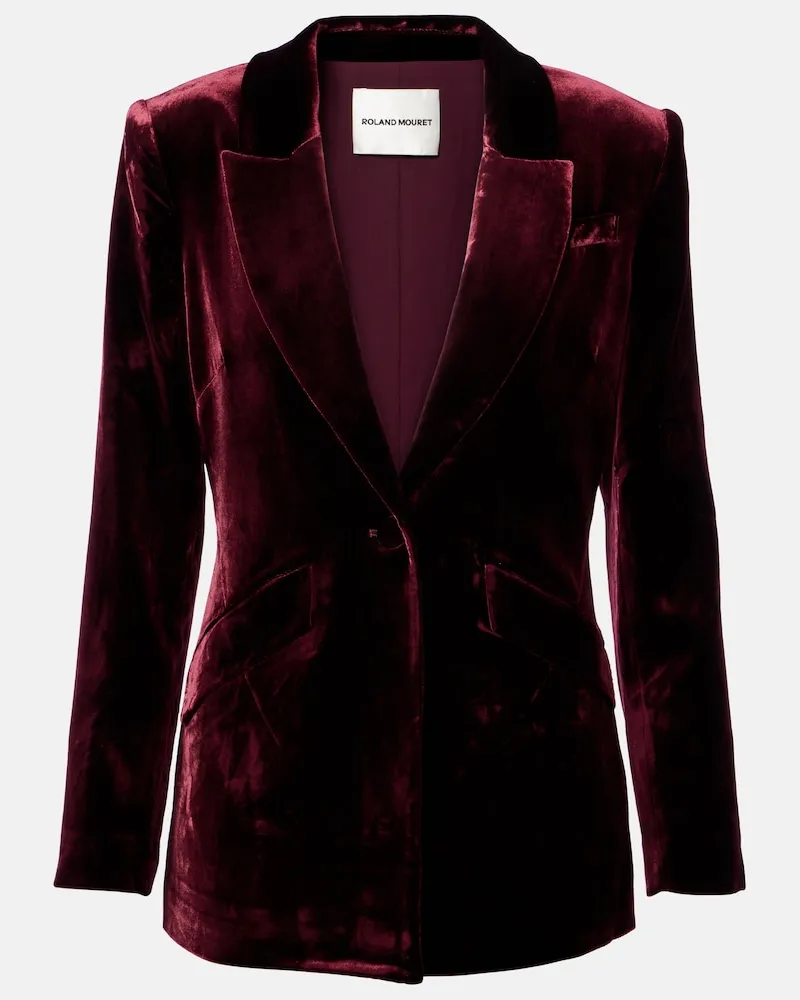 Roland Mouret Blazer aus Samt Burgunderrot