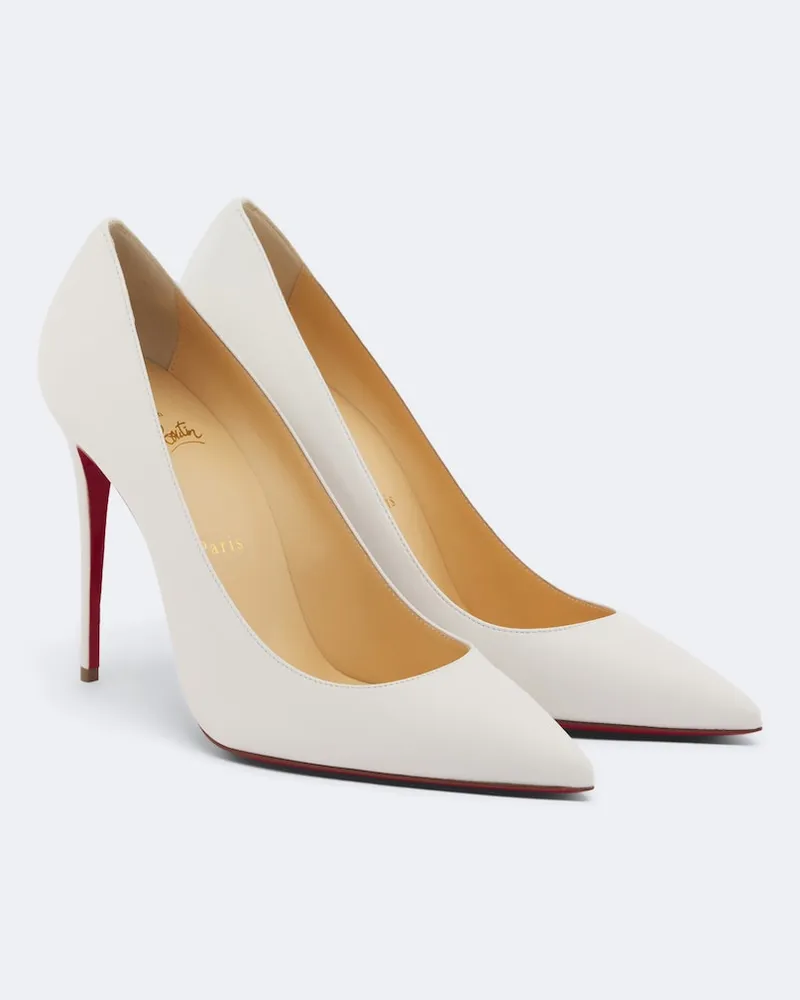 Christian Louboutin Pumps Kate 100 aus Leder Weiß