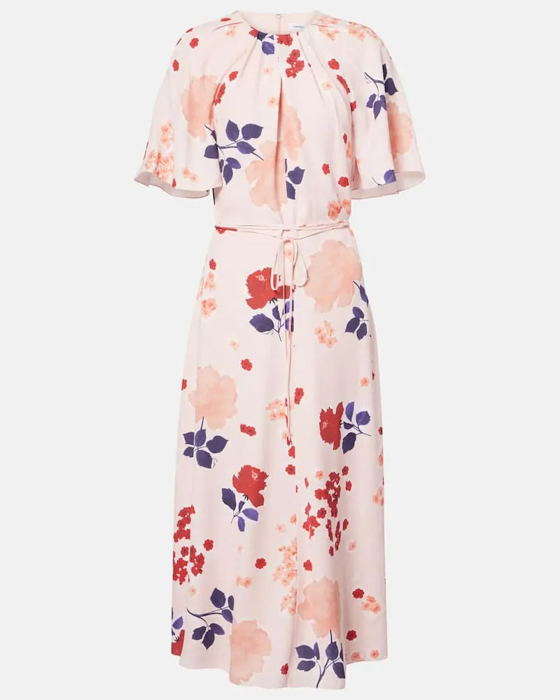 Erdem Bedrucktes Hemdblusenkleid Weiß