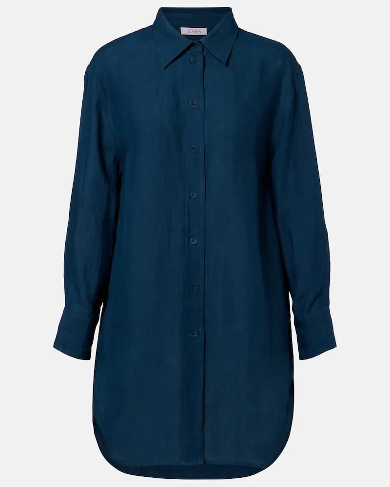 Eres Hemd Mignonette aus Leinen Blau