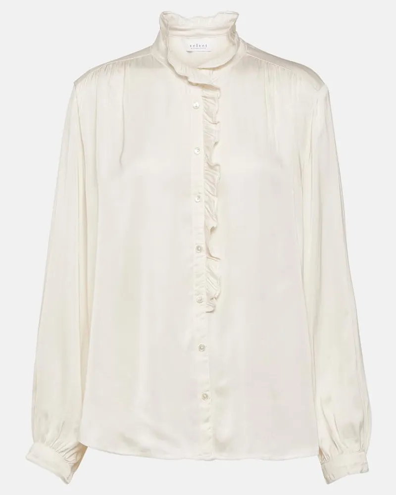 Velvet Bluse aus Satin Neutral