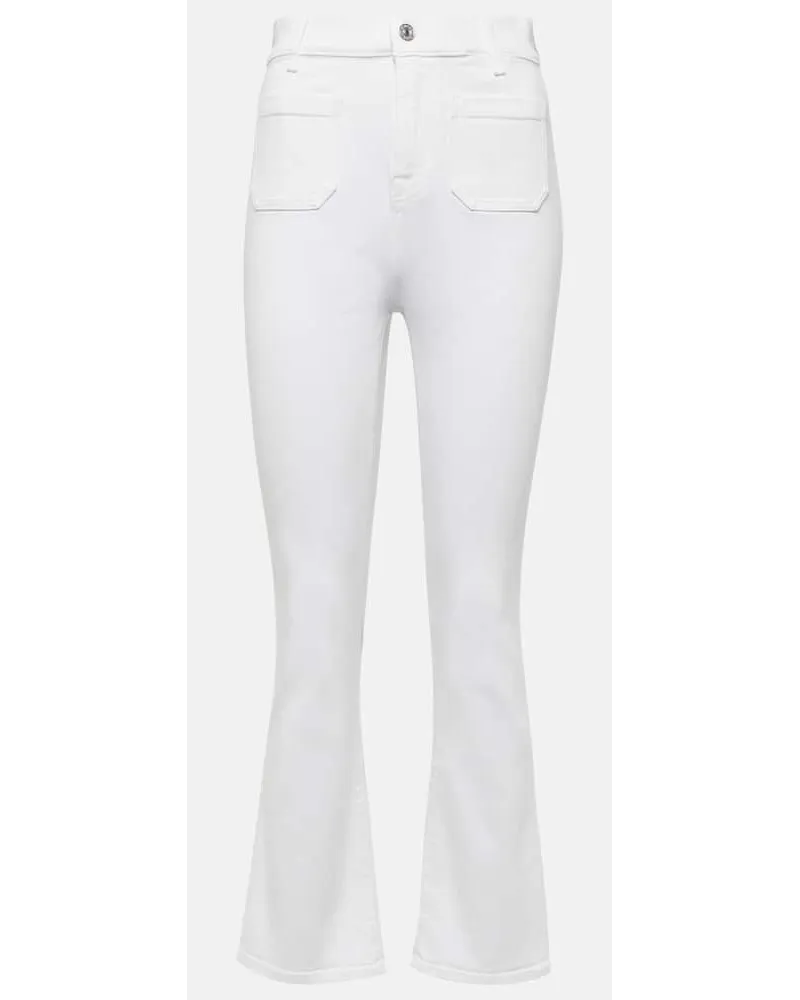 7 for all mankind High-Rise Cropped Flared Jeans Blau