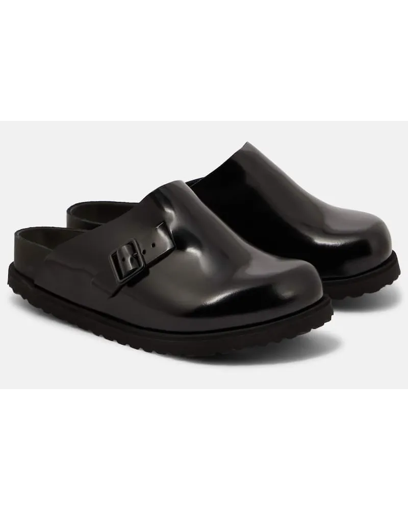 Birkenstock Slippers Niamey aus Leder Schwarz