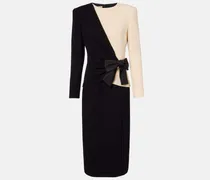 Midikleid aus Schurwolle mit Seide