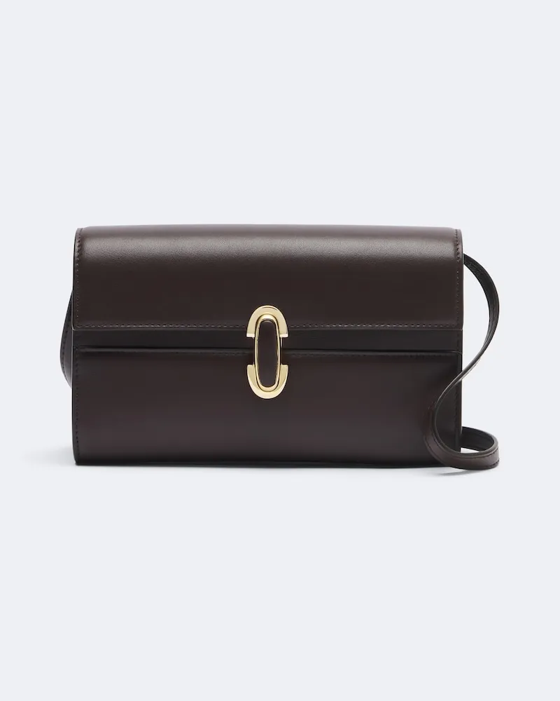 SAVETTE Crossbody Bag Symmetry Mini aus Leder Braun