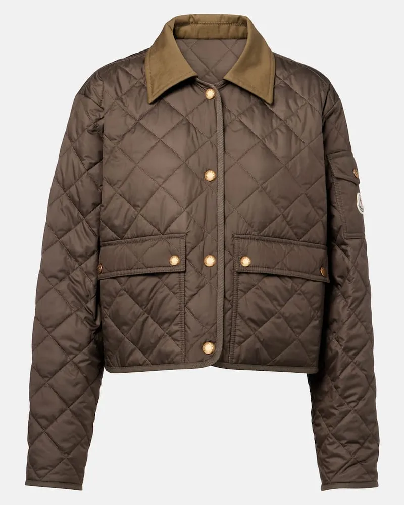 Moncler Steppjacke Chitre mit Canvas Braun
