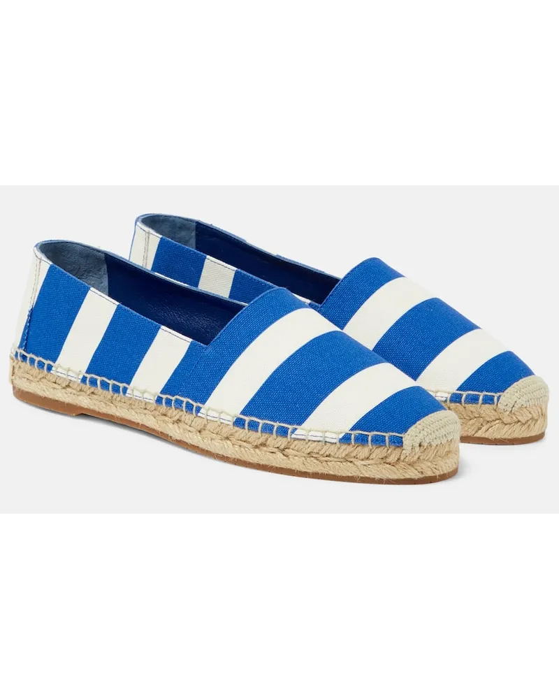 Manolo Blahnik Espadrilles Sparta aus Canvas Blau