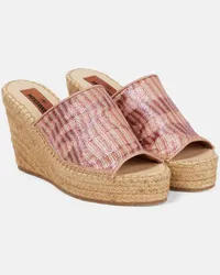 Missoni Wedge-Pantoletten mit Haekelstrick Pink