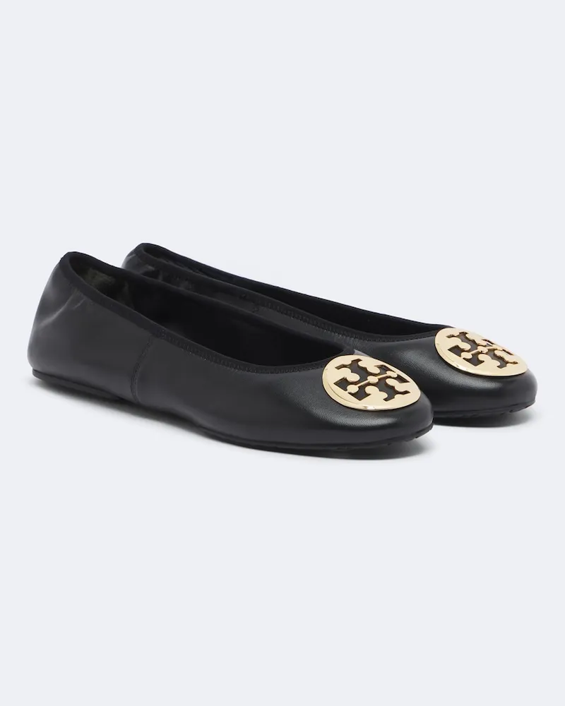 Tory Burch Ballerinas Reva Travel aus Leder Schwarz