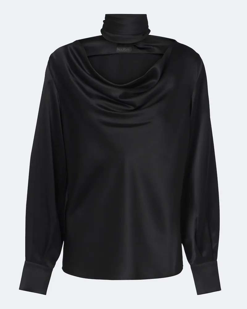 Max Mara Bluse Elegante aus Seide Schwarz