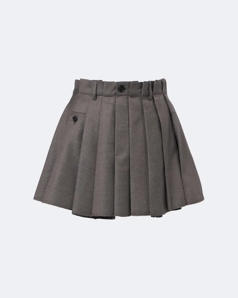 Acne Studios Minirock aus Wolle Grau