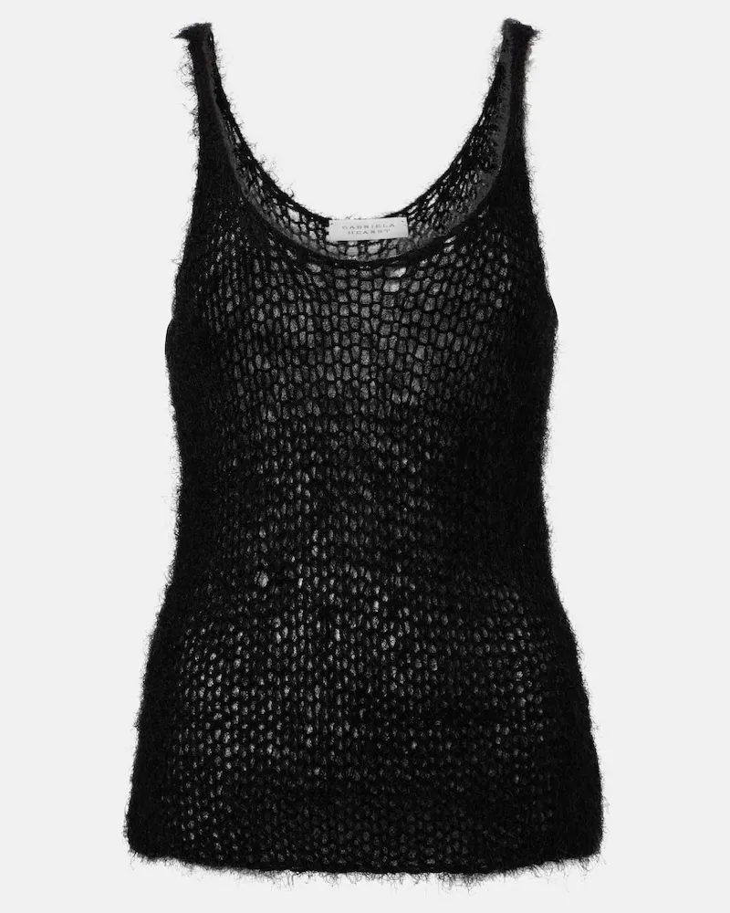 Gabriela Hearst Top Nur aus Seide und Kaschmir Schwarz