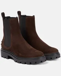 TOD'S Chelsea Boots aus Veloursleder Braun