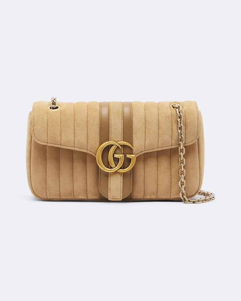 Gucci Schultertasche Jetset GG Marmont Medium Beige