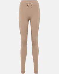 Loro Piana High-Rise Leggings aus Jersey Braun