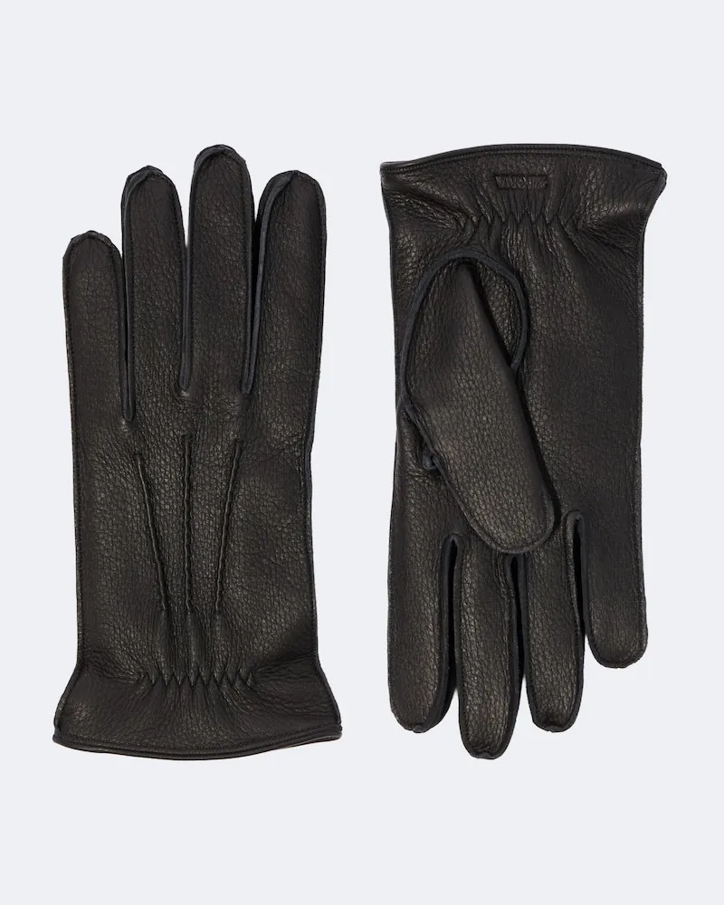 Ermenegildo Zegna Handschuhe aus Leder Schwarz