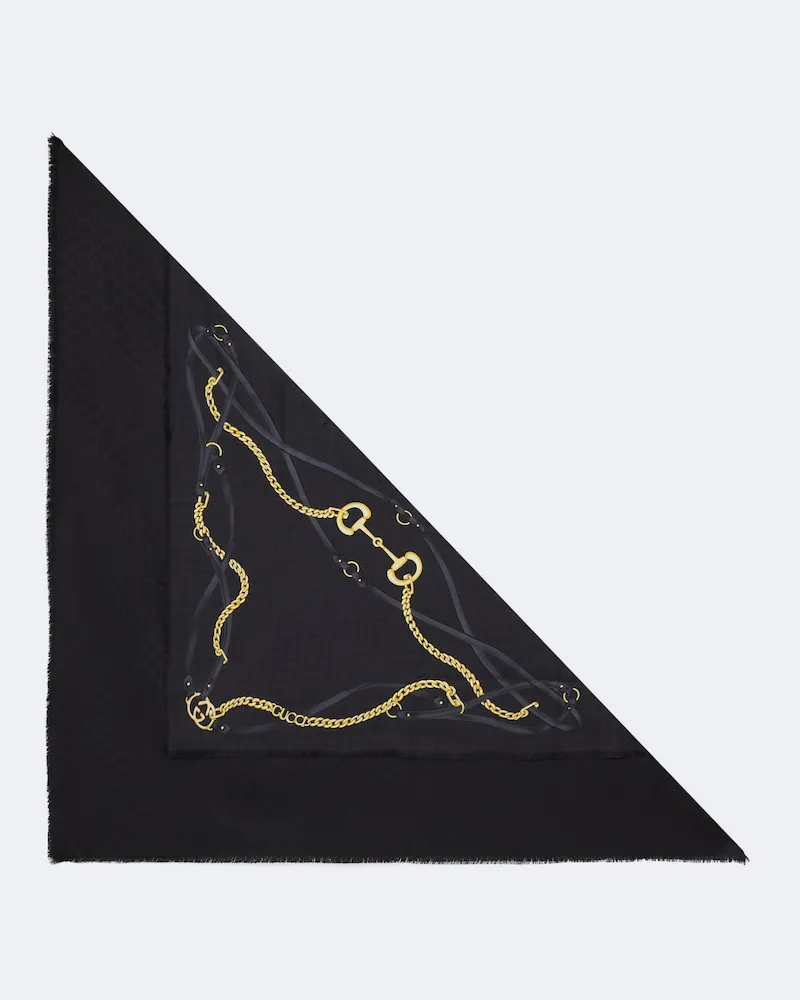 Gucci Tuch aus Seide Schwarz