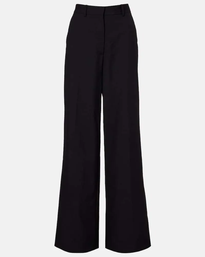 Calvin Klein Weite Hose Simone aus Wolle Schwarz