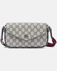 Gucci Schultertasche Ophidia GG Mini aus Canvas Beige