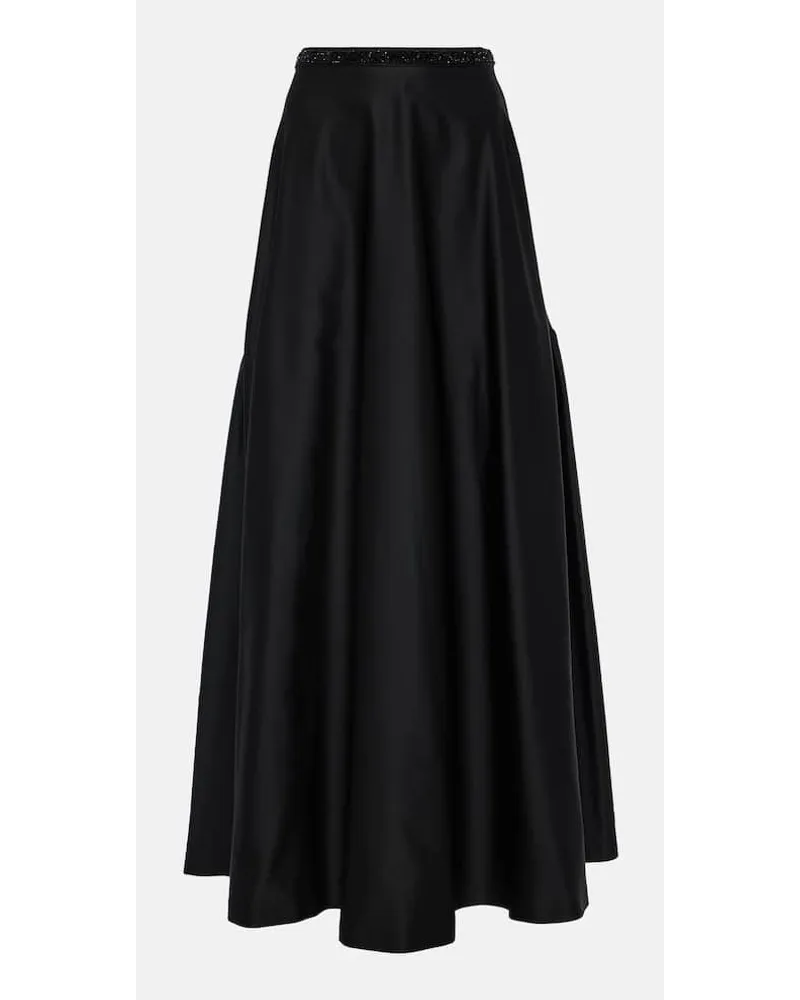 Max Mara Verzierter Maxirock Brasile Schwarz
