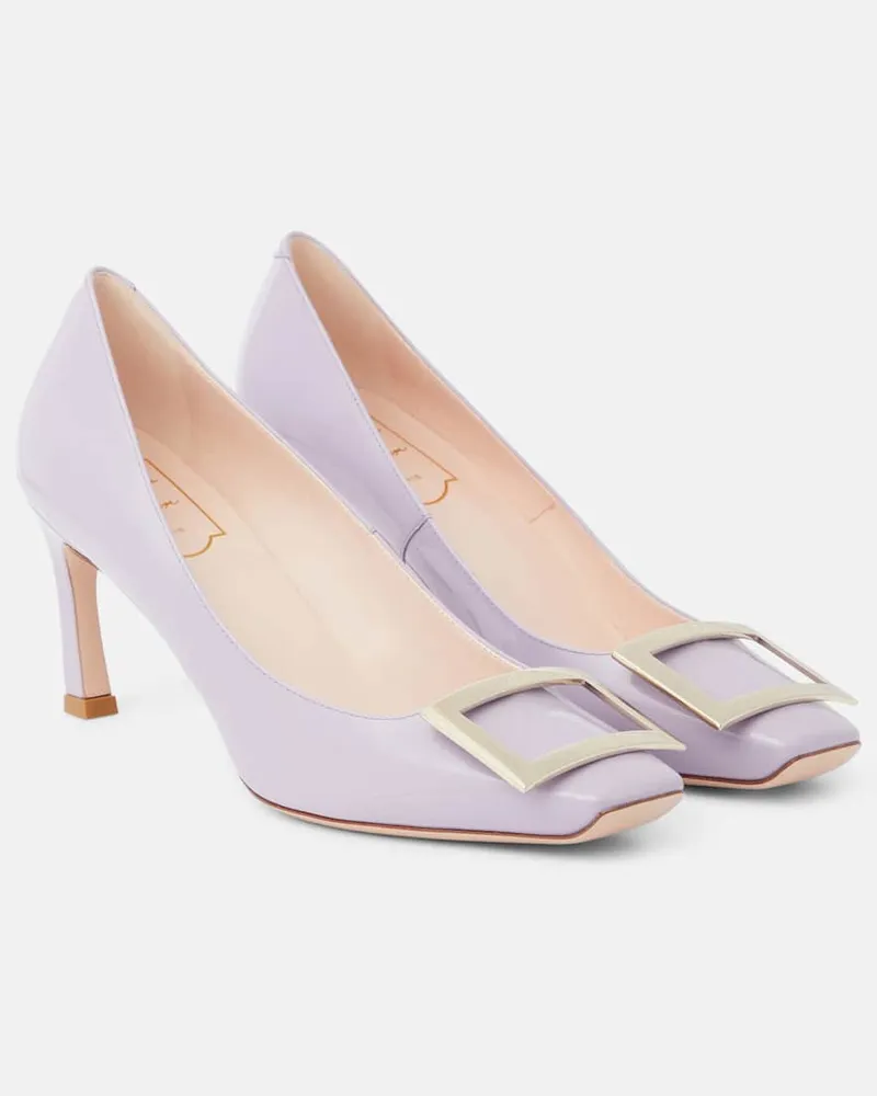 Roger Vivier Pumps Trompette 70 aus Lackleder Violett