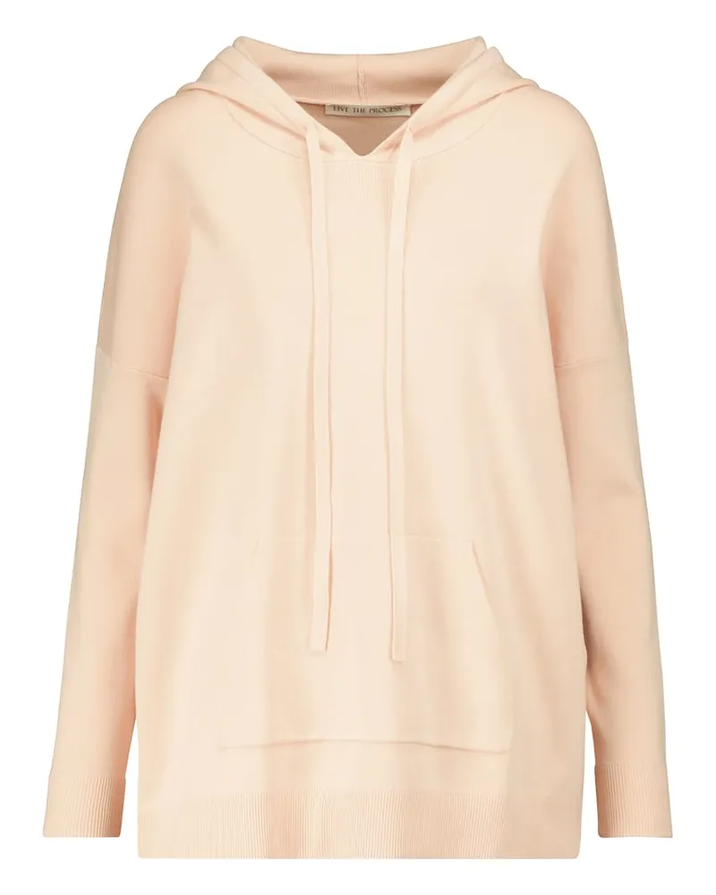 Live The Process Oversize Hoodie Pink