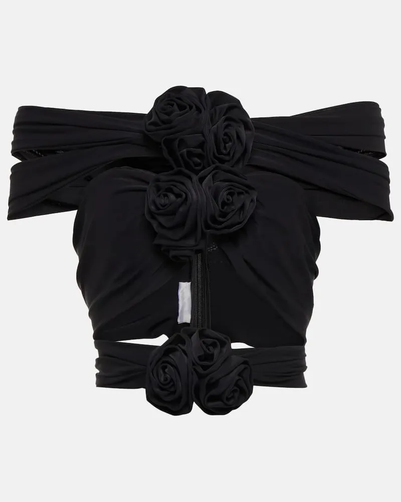 Magda Butrym Cropped-Top aus Jersey Schwarz