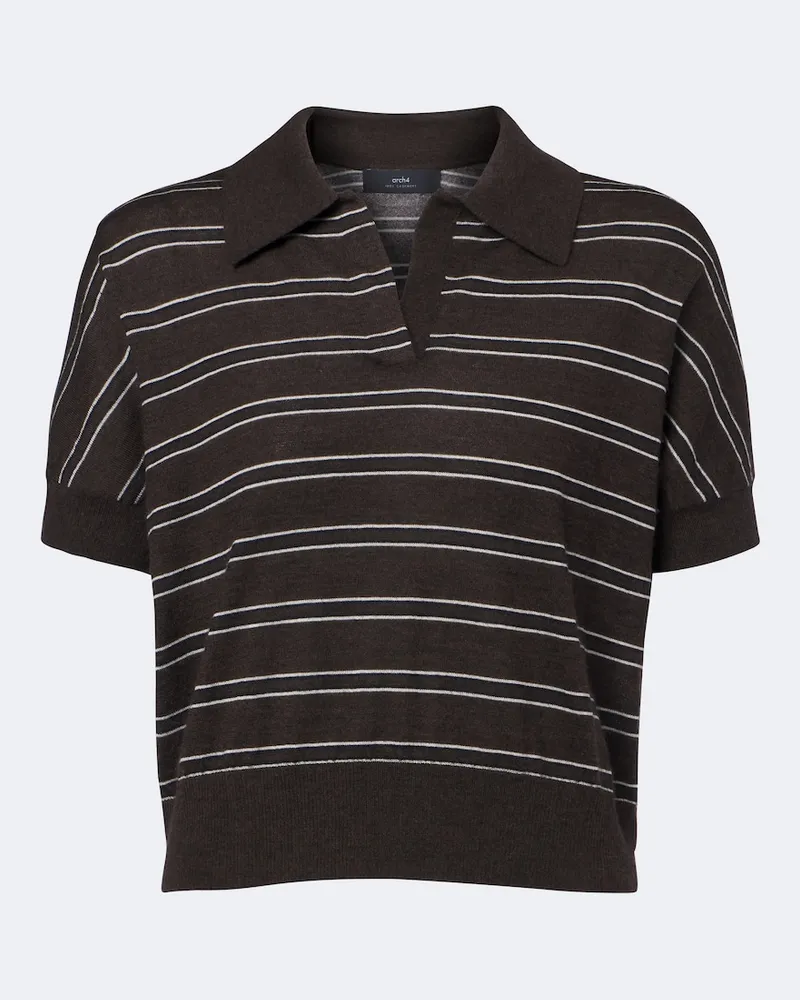 arch4 Poloshirt Darya aus Kaschmir Braun