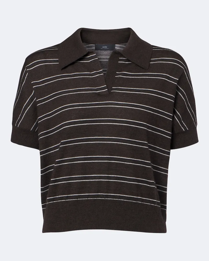 arch4 Poloshirt Darya aus Kaschmir Braun