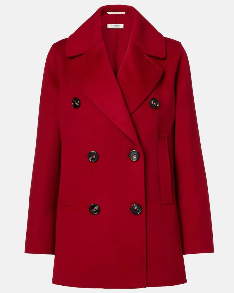 Max Mara Cabanjacke aus Schurwolle Rot
