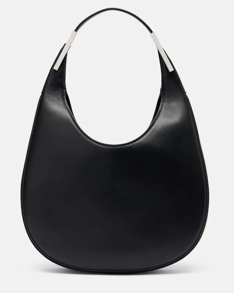 SAVETTE Schultertasche Florence Small aus Leder Schwarz
