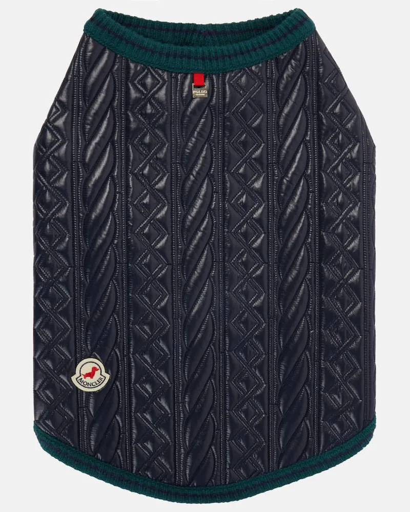 Moncler Moncler Poldo Dog Couture Mantel für Hunde Blau