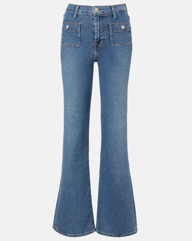 7 for all mankind High-Rise Jeans Modern Dojo Blau