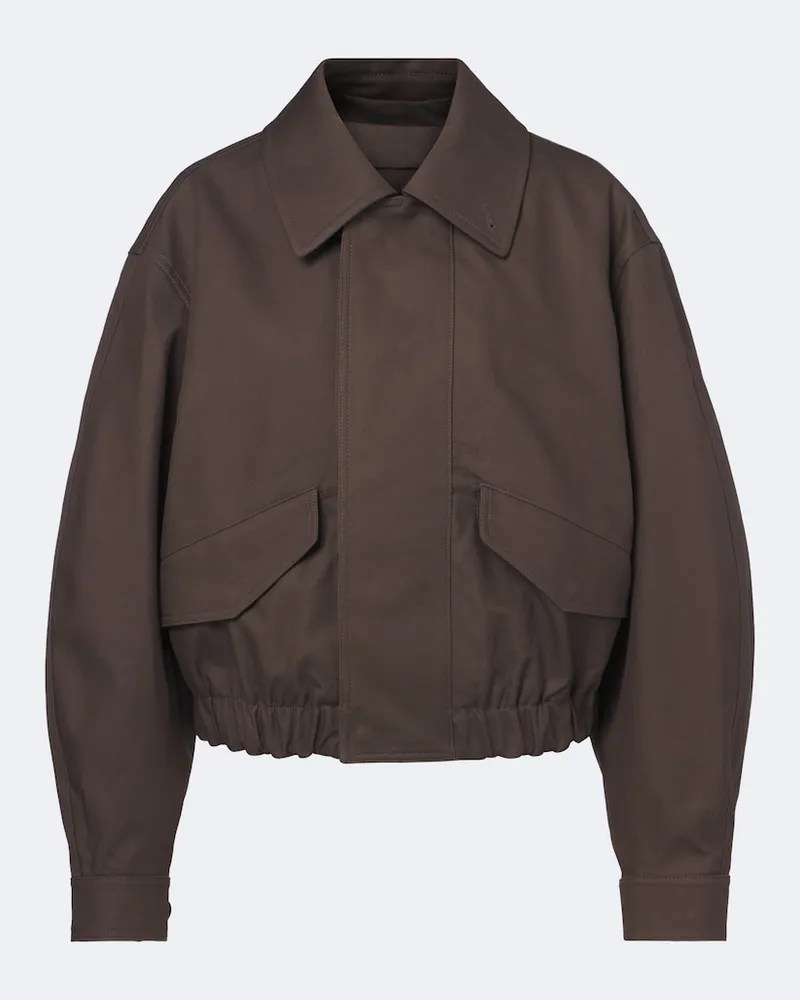Christophe Lemaire Blouson aus Baumwoll-Twill Braun
