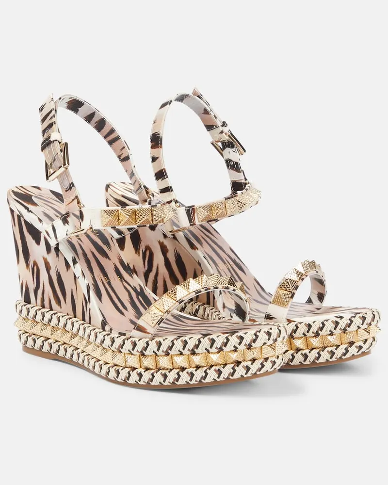 Christian Louboutin Wedge-Sandalen Pyraclou 110 Multicolor