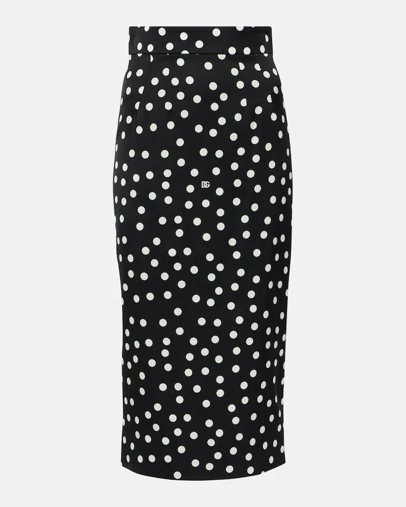 Dolce & Gabbana Bleistiftrock Capri aus Charmeuse Schwarz