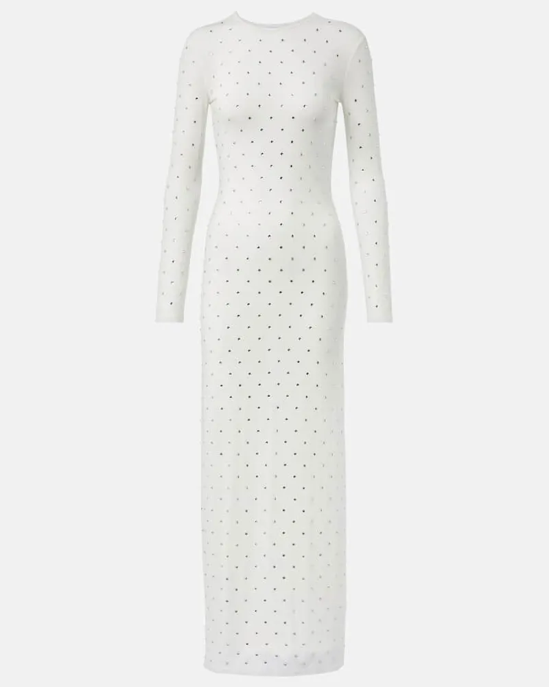 Paco Rabanne Bridal Maxikleid mit Kristallen Weiß