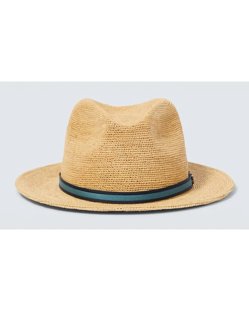 Borsalino Fedora-Hut Argentina aus Stroh Nude