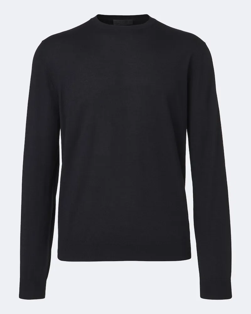 Prada Pullover aus Kaschmir und Seide Schwarz