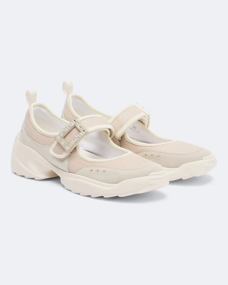 Roger Vivier Verzierte Sneakers Viv On The Run Beige