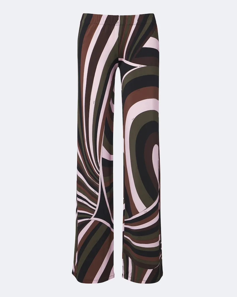 Emilio Pucci Gerade Hose Iride aus Jersey Multicolor