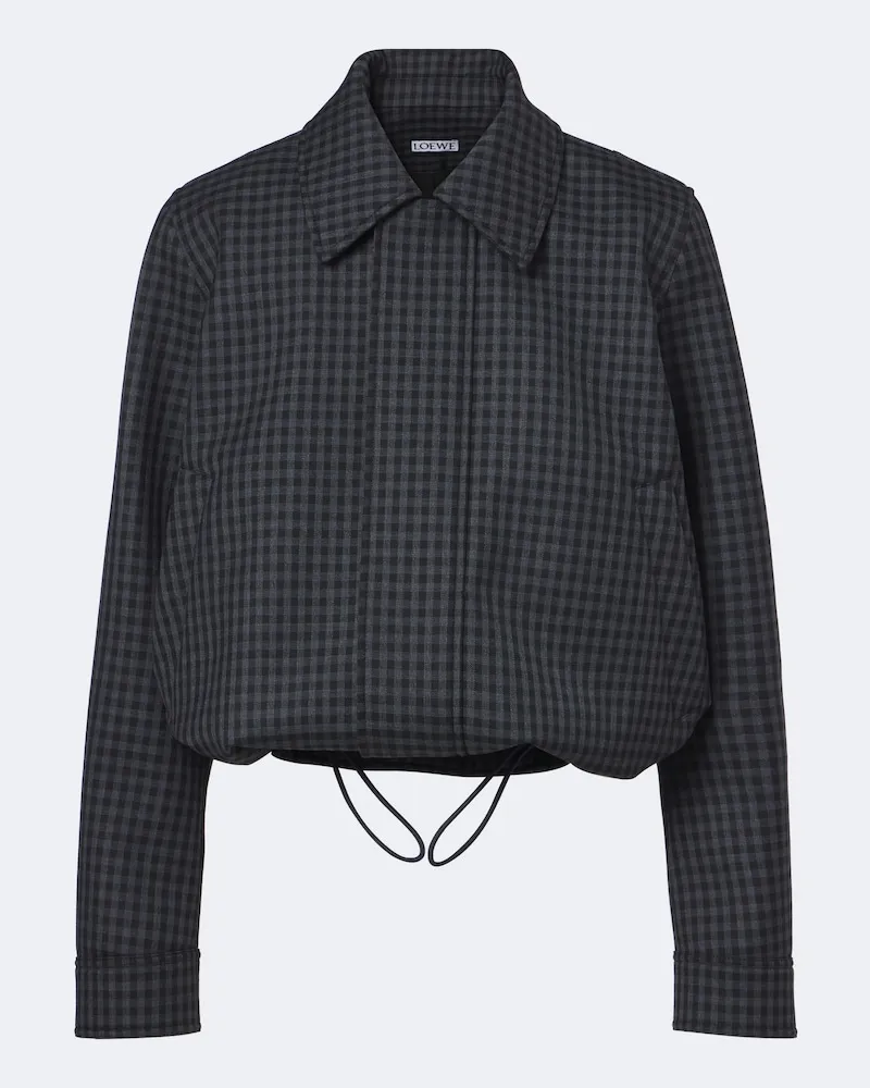 Loewe Blouson aus einem Wollgemisch Blau