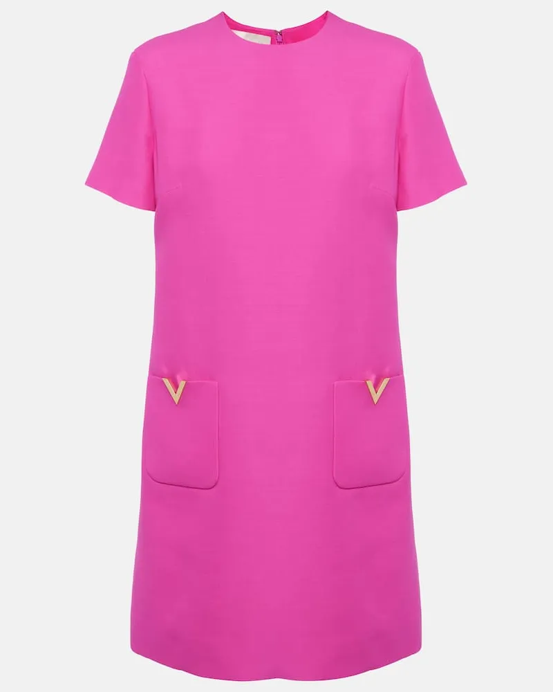 Valentino Garavani Minikleid VGold aus Crepe Couture Rosa